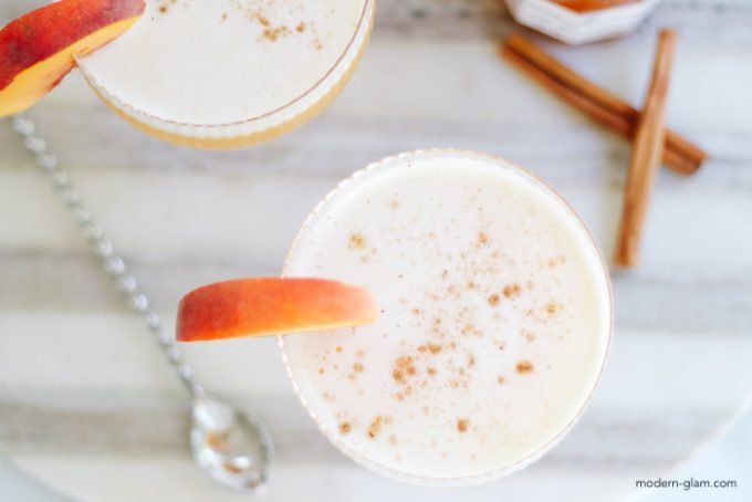 fresh peach whiskey sour