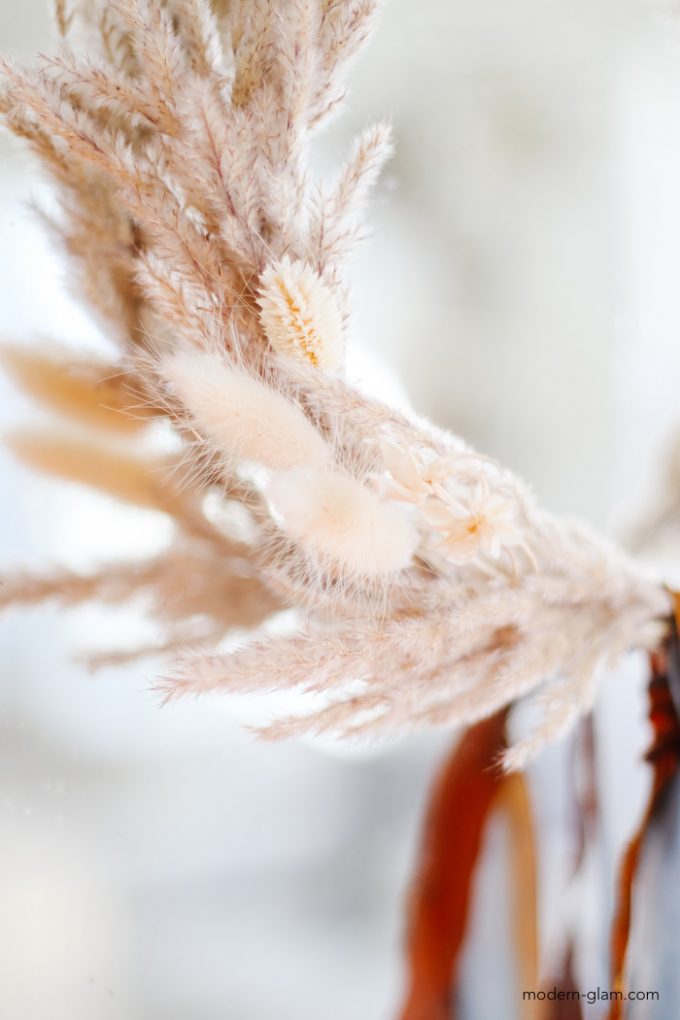 pampas grass wreath diy tutorial