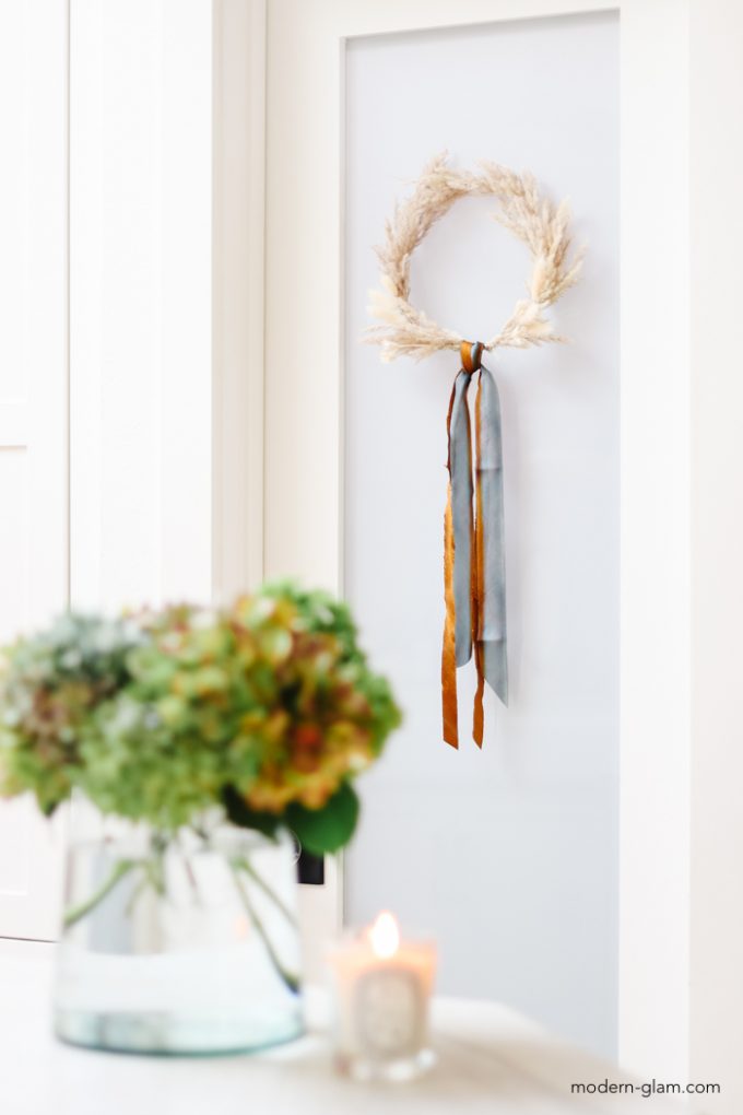 how to make a pampas grass wreath