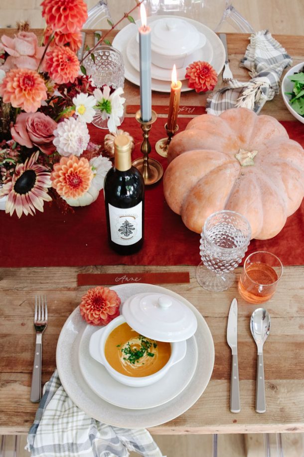 Fall Dinner Party Tablescape and Menu Ideas - Modern Glam