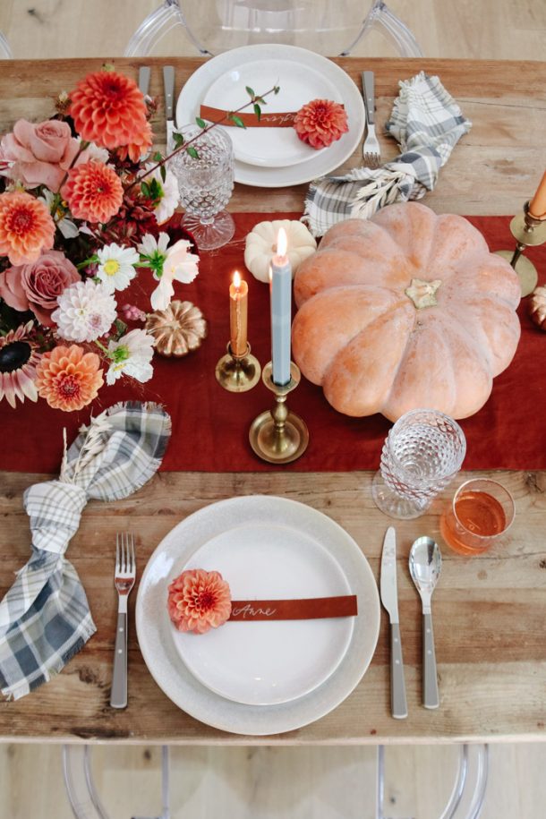 Fall Dinner Party Tablescape and Menu Ideas Modern Glam