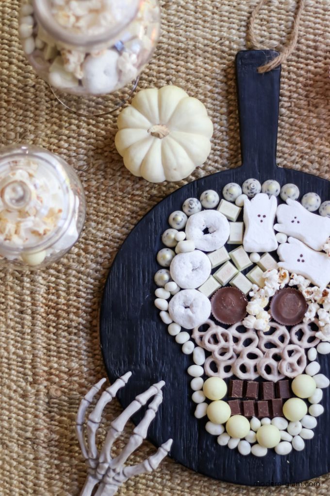 Skull shaped candy board