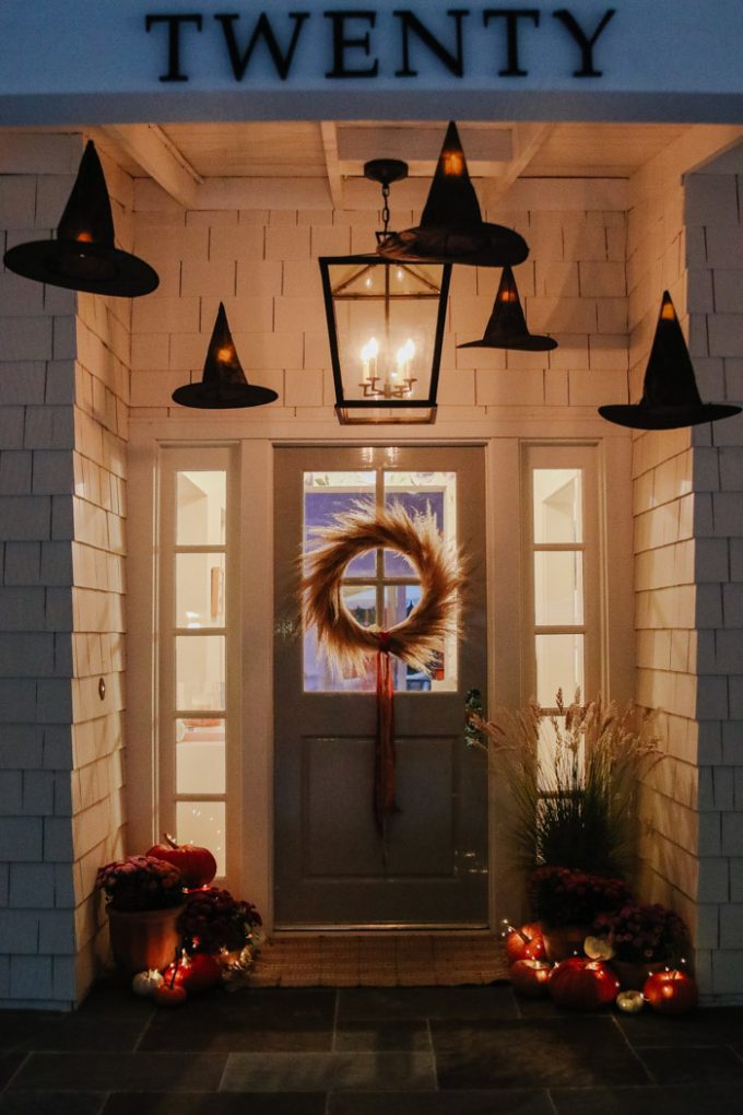 how to hang witches hat lanterns