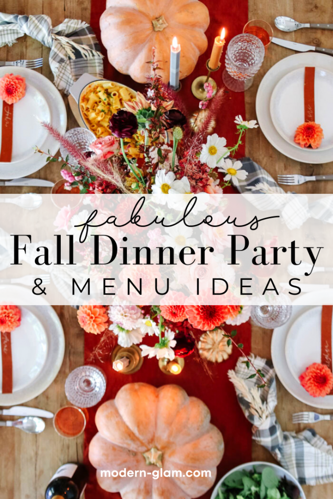 fall dinner party table setting ideas