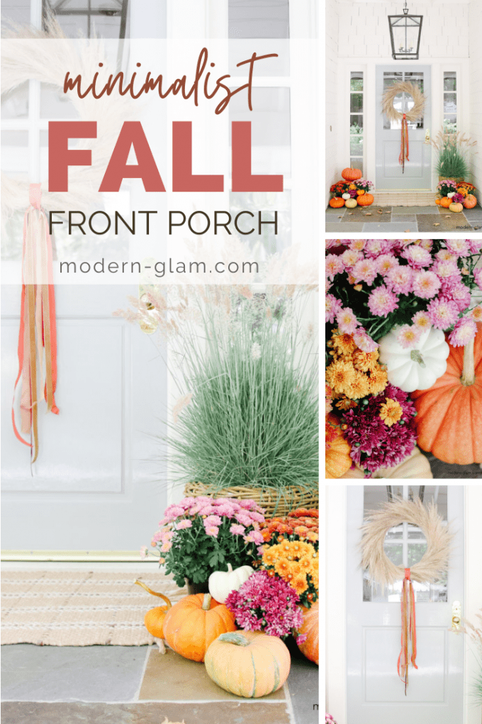 minimalist fall front porch