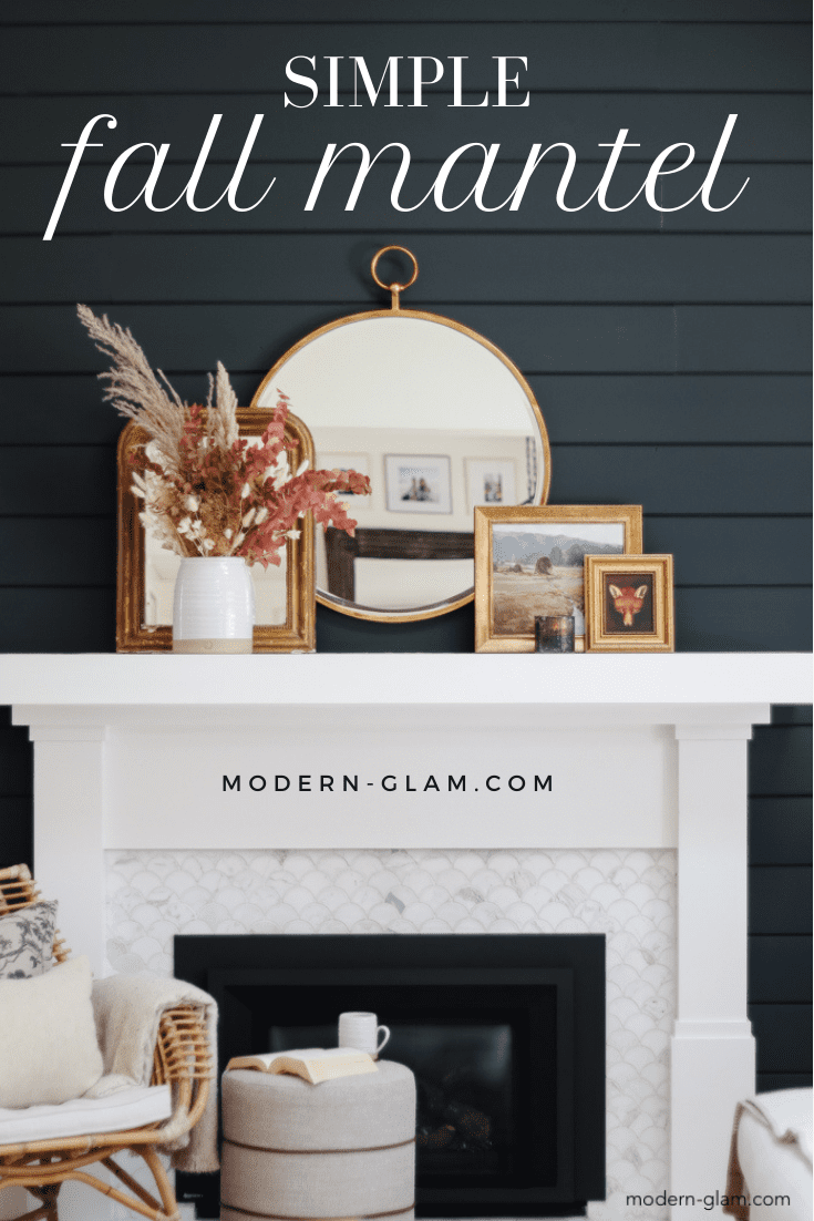 simple and moody fall mantel idea via @modernglamhome