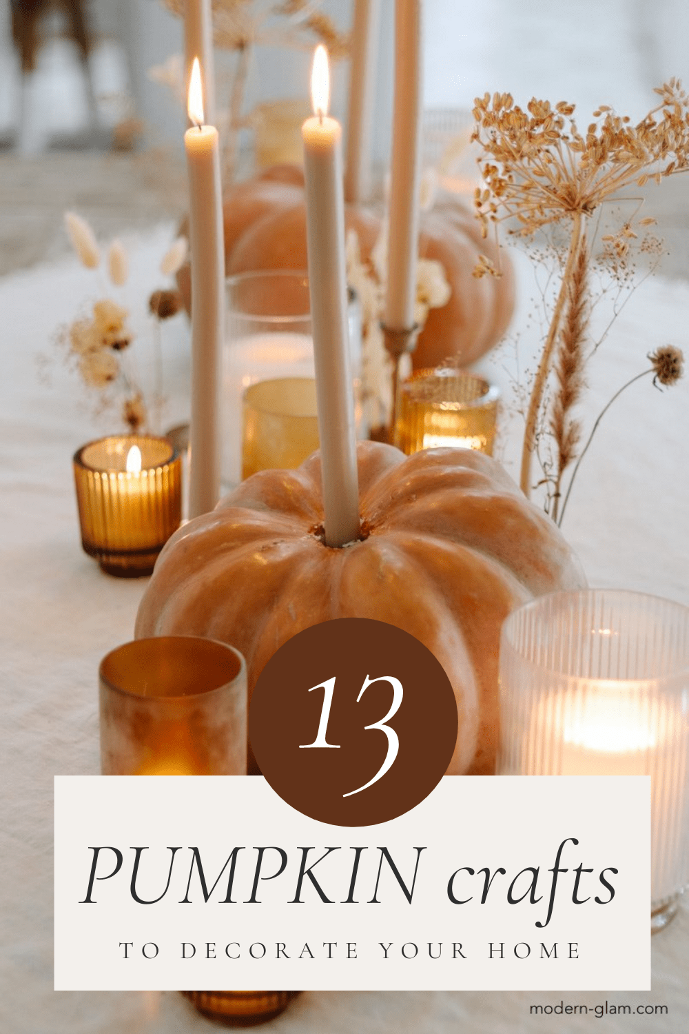 13 pumpkin craft ideas for fall via @modernglamhome