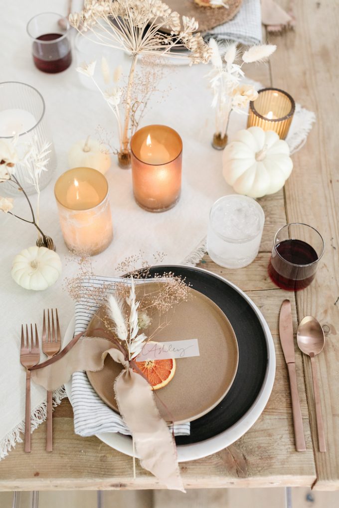 thanksgiving place card orange