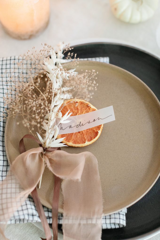 DIY Thanksgiving Place Cards