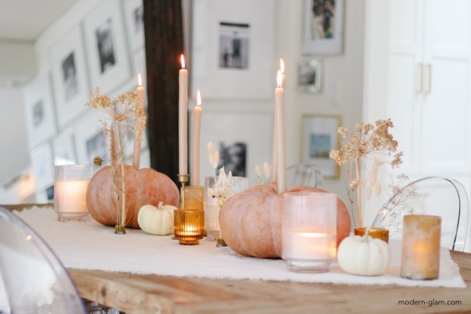 diy pumpkin candle holders