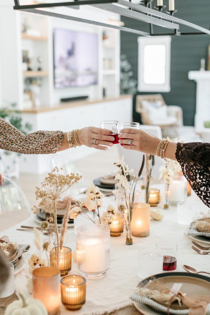 neutral fall tablescape