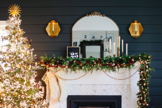 christmas fireplace styling ideas