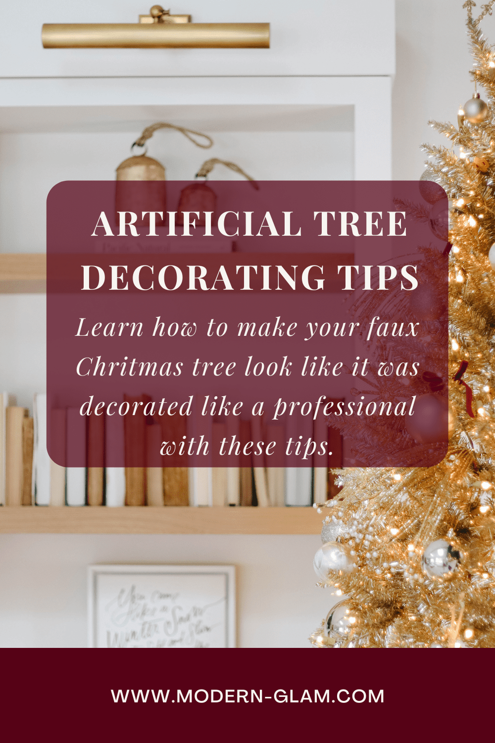 Faux Christmas Tree Decorating Tips With Martha.com via @modernglamhome