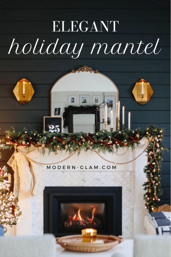 elegant holiday mantel