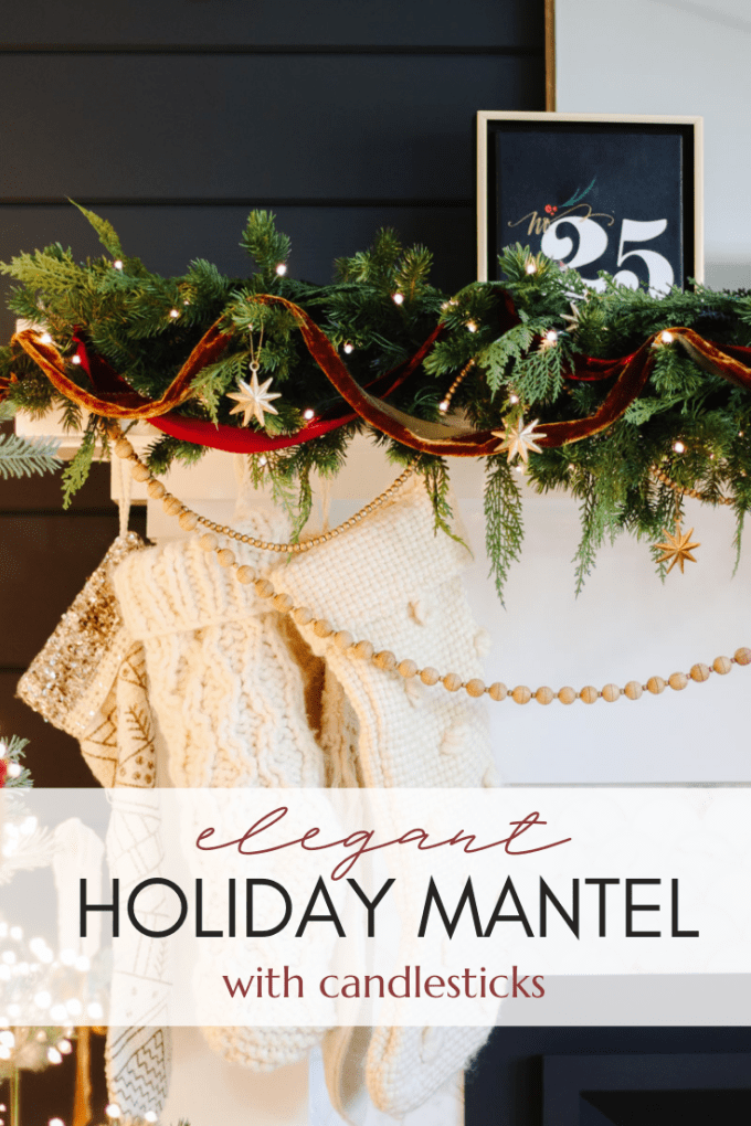 elegant holiday mantel idea