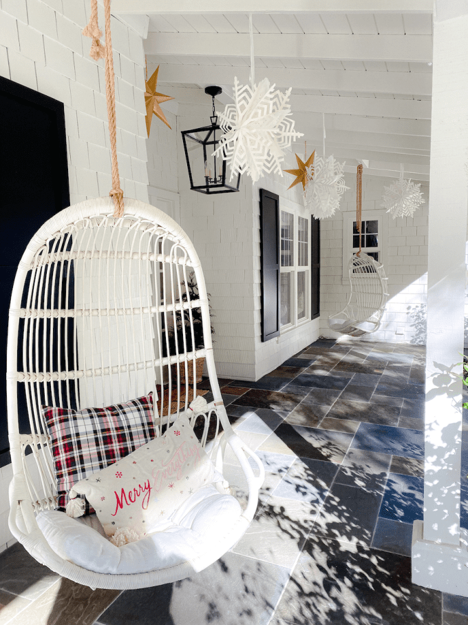 nordic style holiday porch decor