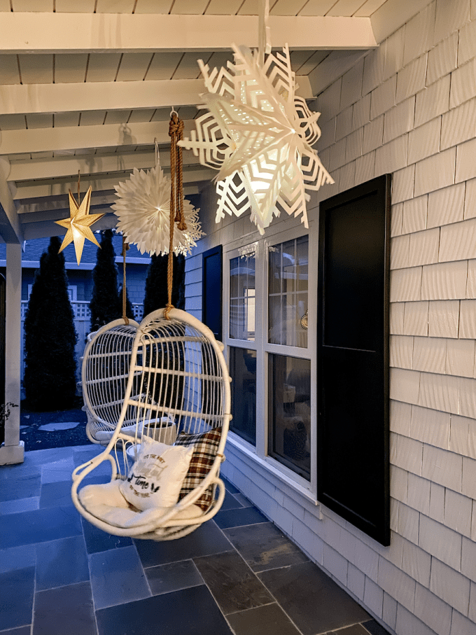 Scandinavian inspired Christmas porch