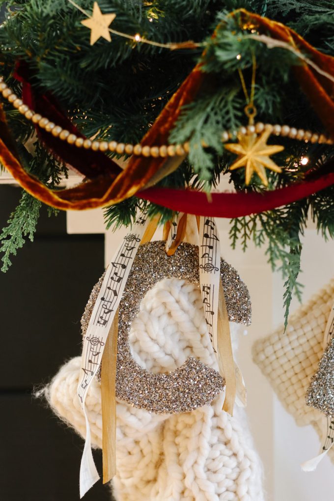 diy stocking tags for your mantel