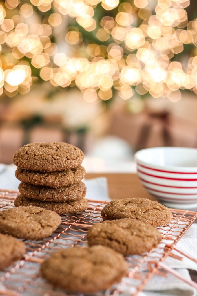 molasses cookies with candied ginger