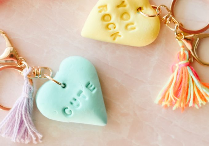 DIY Valentine's Day keychains