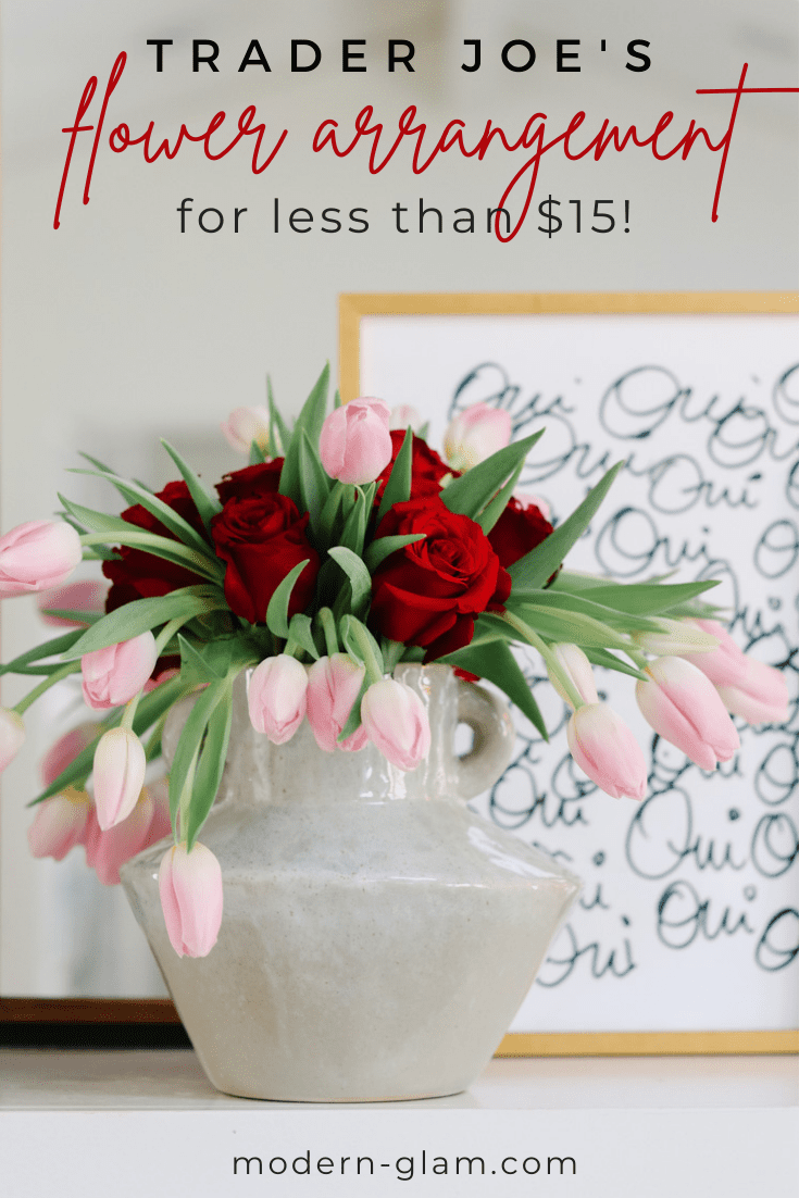 $15 grocery store floral arrangement via @modernglamhome