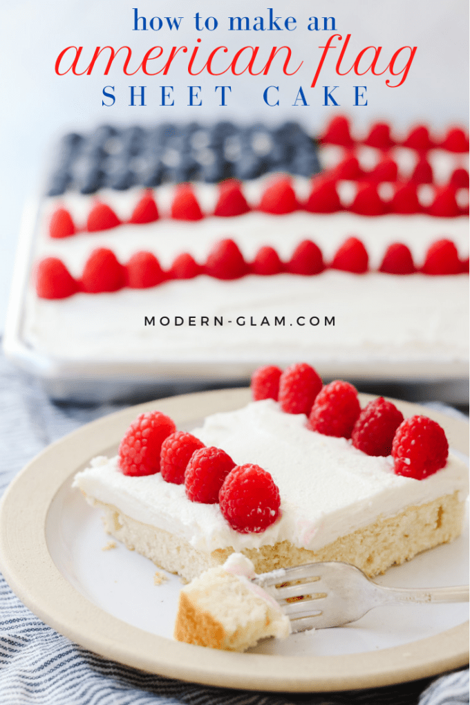 patriotic flag cake