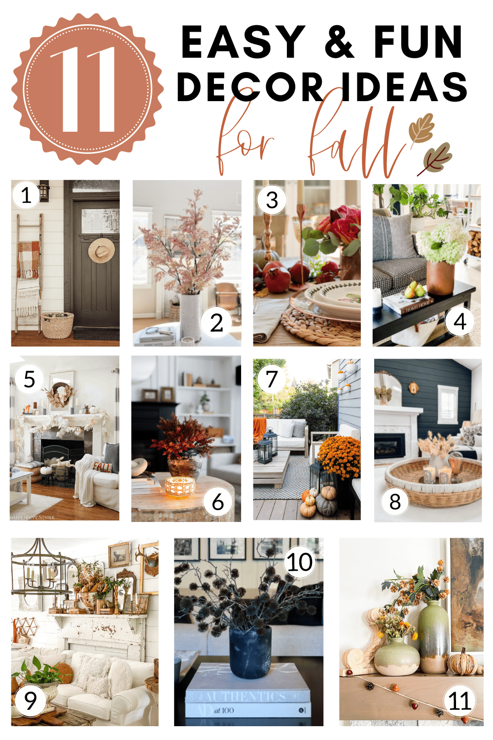 11 easy and fun decor ideas for fall! 