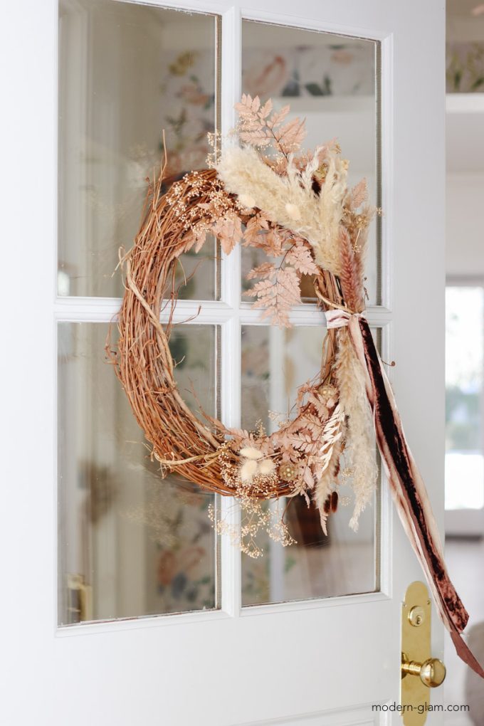 how to make a dried flower wreath
