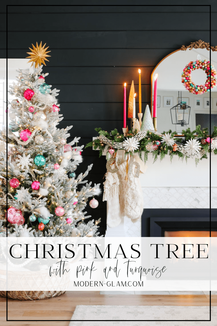 Our Colorful Snowflake Christmas Tree via @modernglamhome