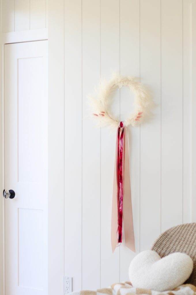 dried flower wreath for valentine's day