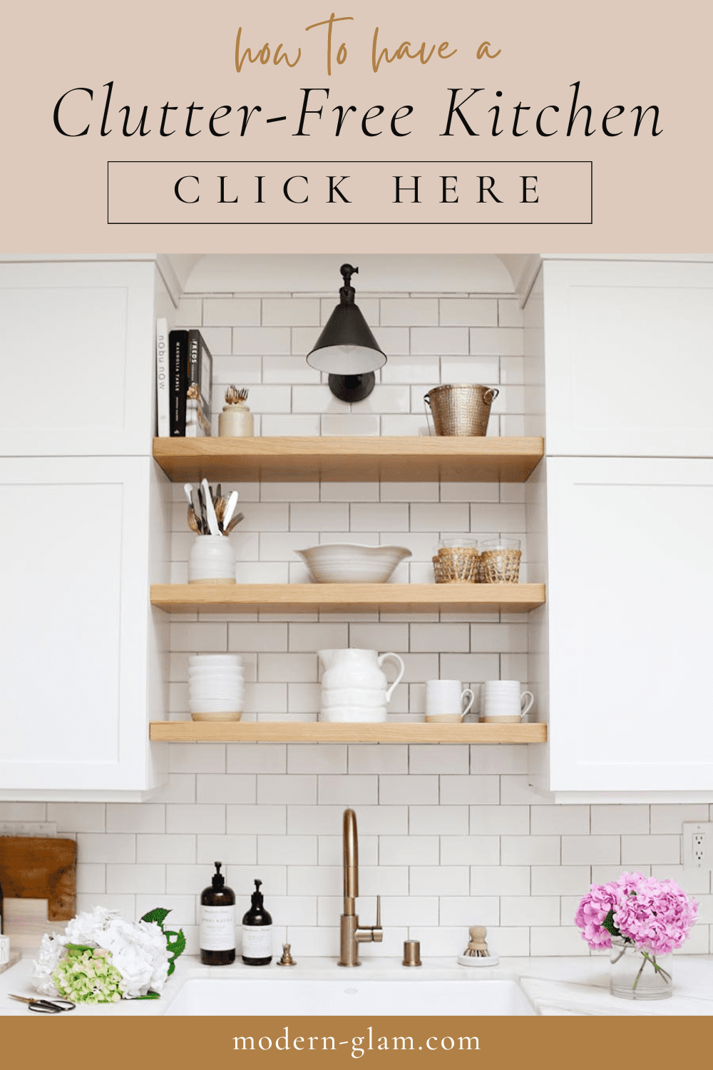 How To Create An Organized and Clutter-Free Kitchen via @modernglamhome