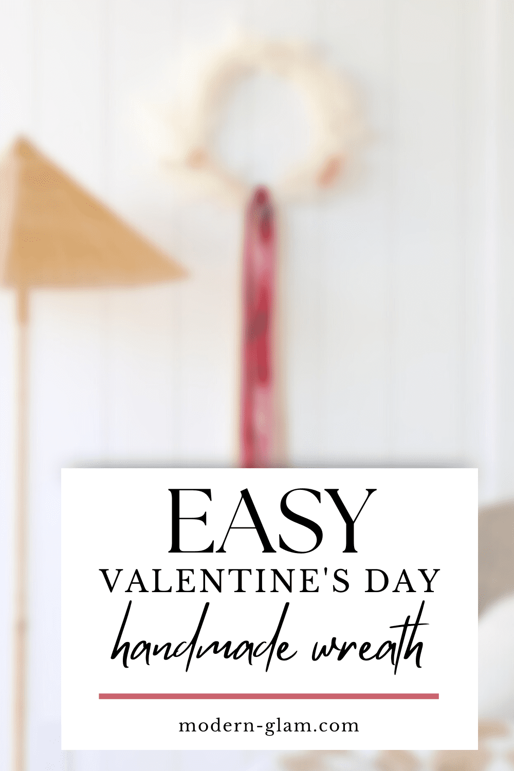 Make This Sweet & Simple Boho Valentine’s Day Wreath via @modernglamhome