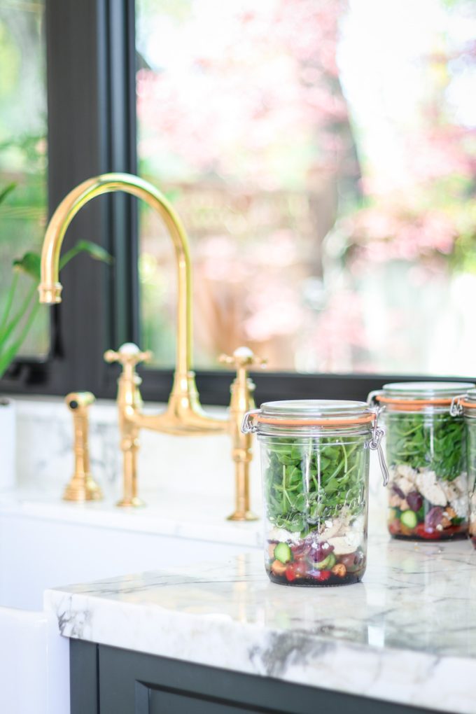 greek salad in a jar