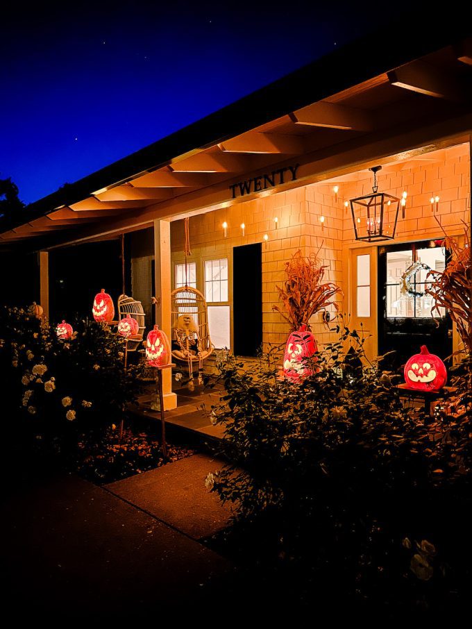 scary chic halloween porch