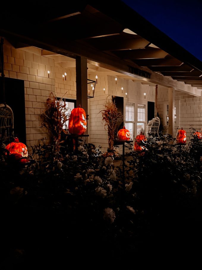 scary chic halloween porch