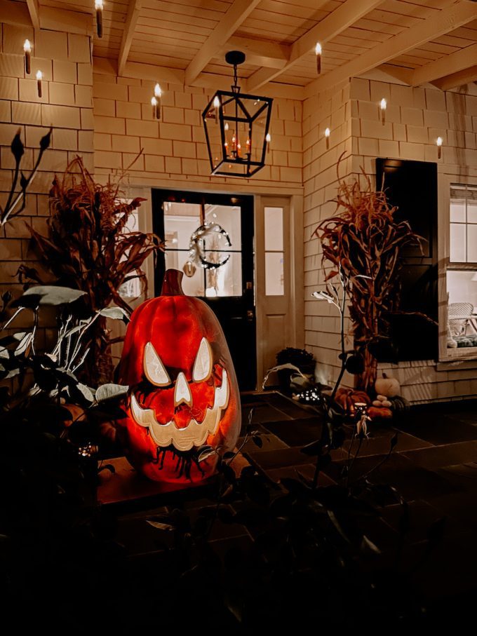 scary chic halloween porch