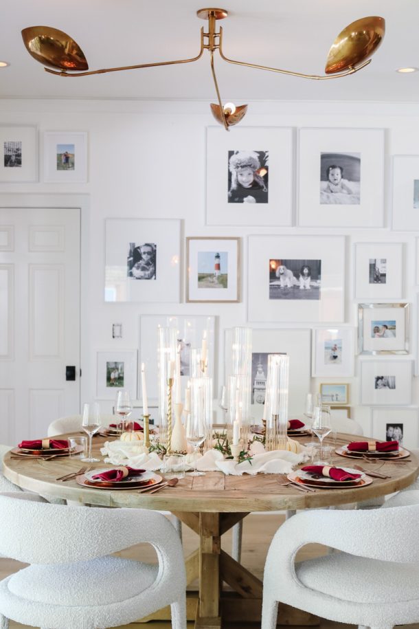 How To Decorate A Round Table For Thanksgiving - Modern Glam