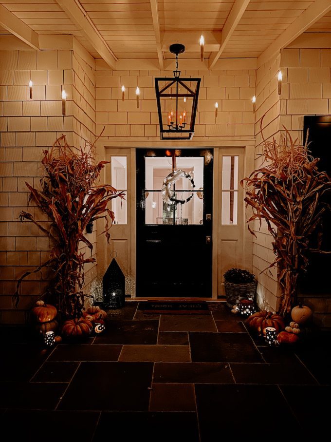 scary chic halloween porch