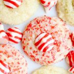 Candy cane Blossom Cookies