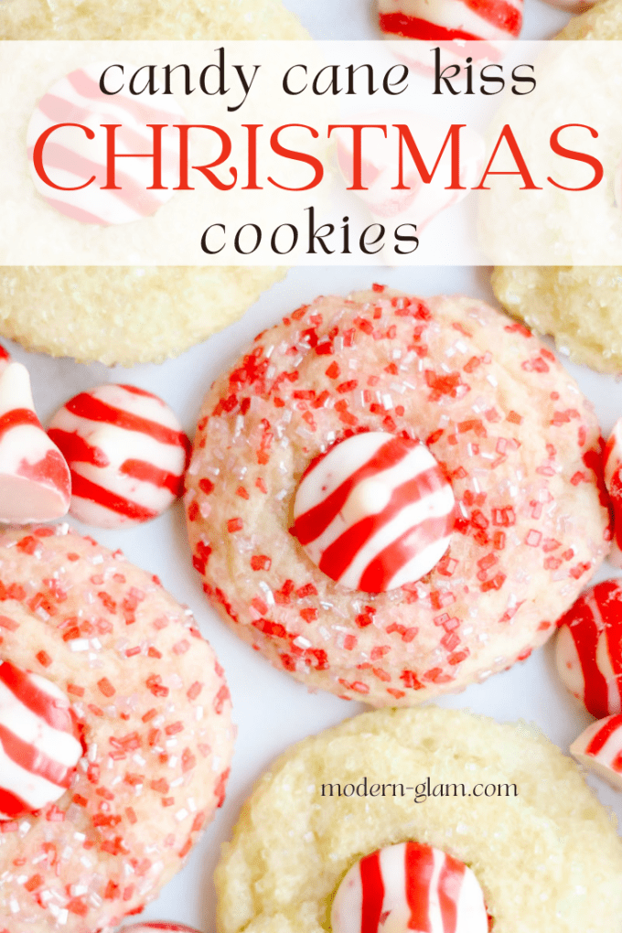 candy cane kiss christmas cookies